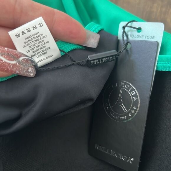 RELLECIGA Tummy Control Swimwear Strapless One Piece Swimsuit Ruched Swimsuit - Picture 14 of 14